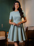 Pleated Short Sleeve Dress